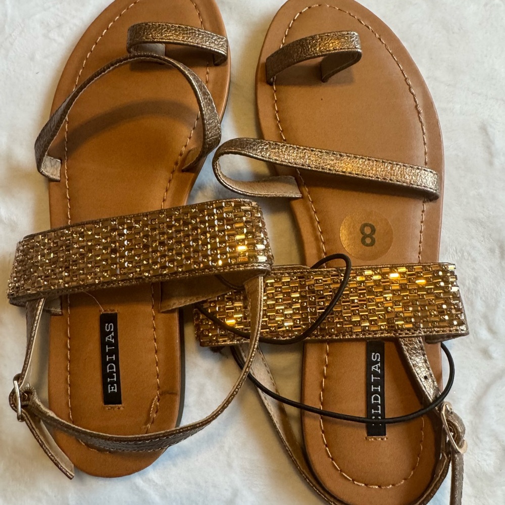 Elditas Metallic Gold Women's Sandals